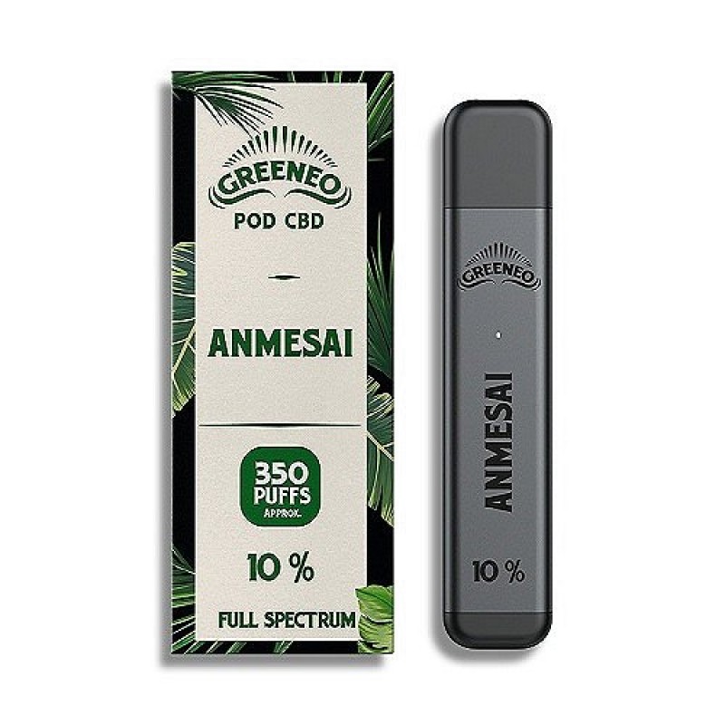 Anmesai CBD Pod Jetable 280mah 1.2ml Greeneo 10%