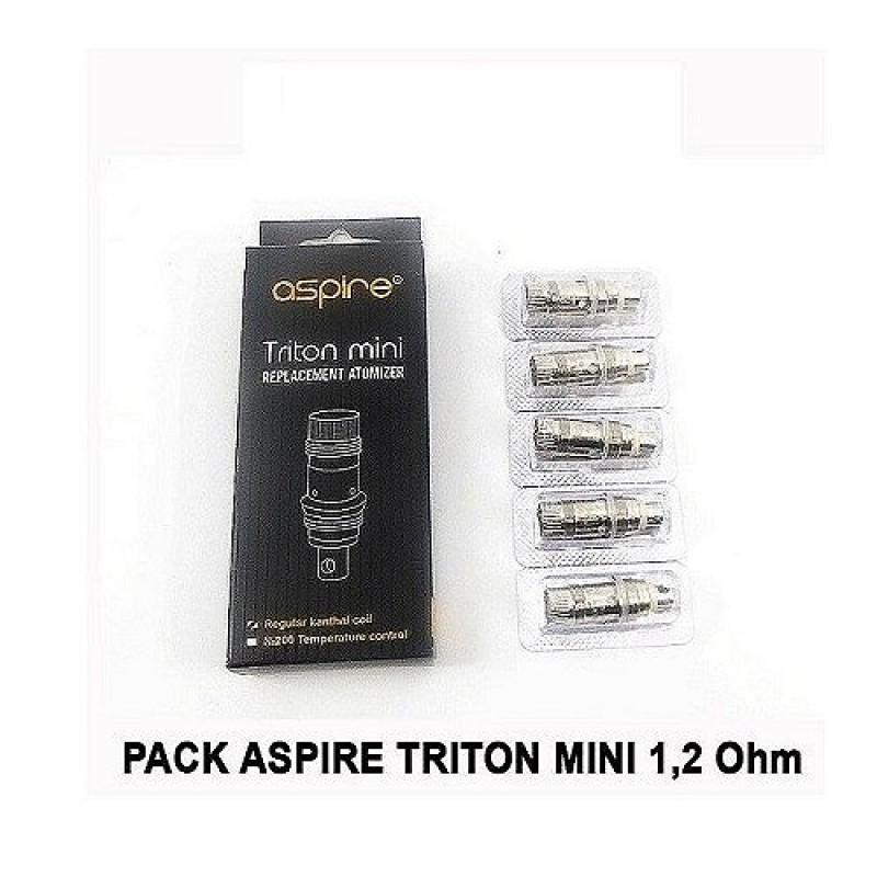 Pack de 5 résistances Triton mini / Nautilus 1,2 ohms Aspire