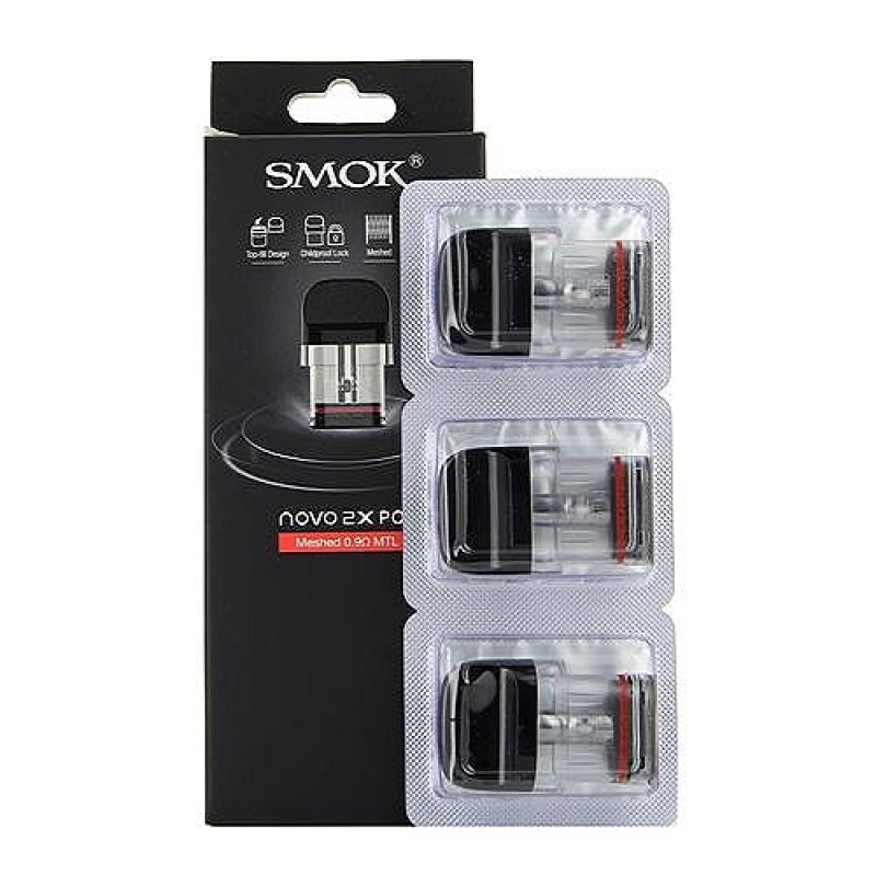 Pack de 3 Pods 2ml + résistance Meshed 0,9ohm Nov...