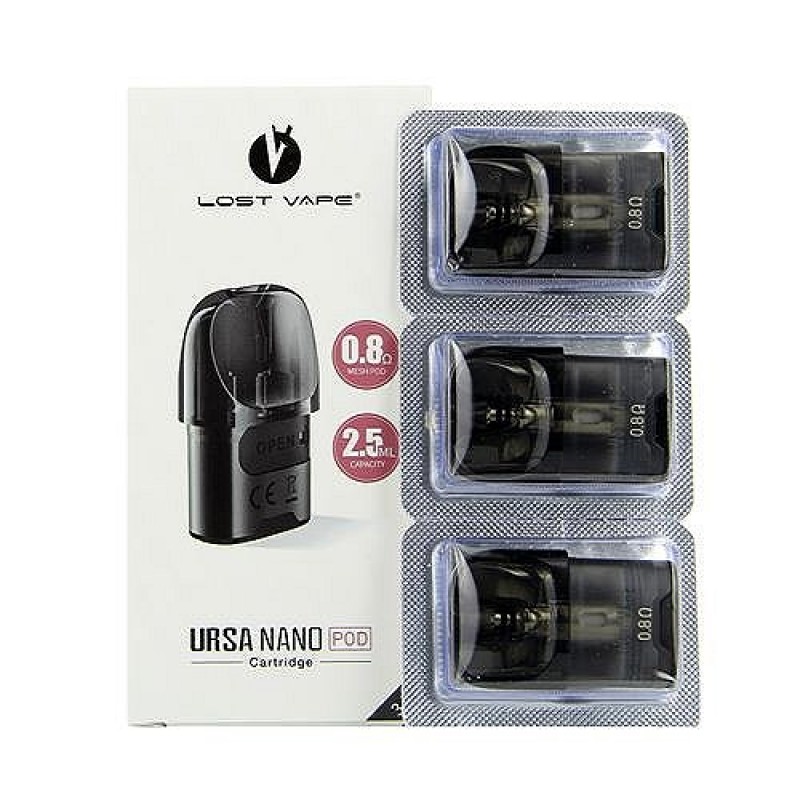 Pack de 3 Pods 2.5ml + résistance Ursa Nano Lost Vape