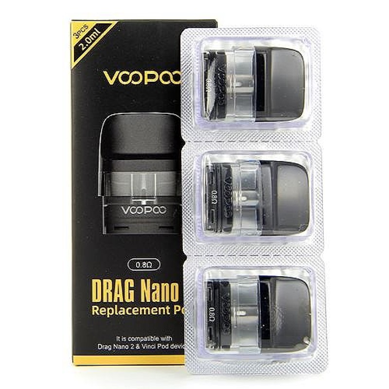 Pack de 3 Pods 2ml 0.8ohm Drag Nano 2 Voopoo