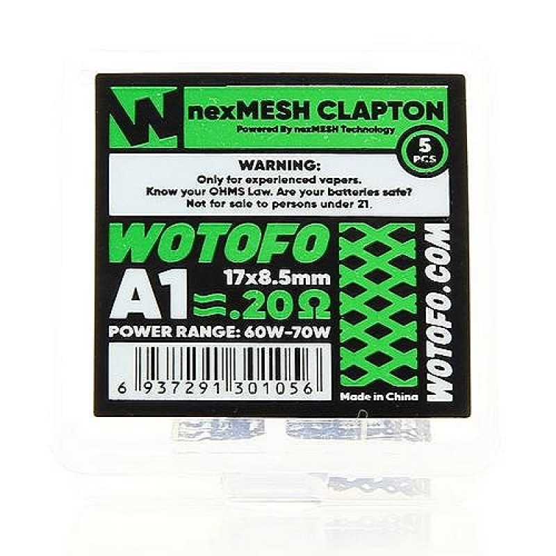 Pack de 5 NexMesh Clapton A1 0.2ohms Wotofo