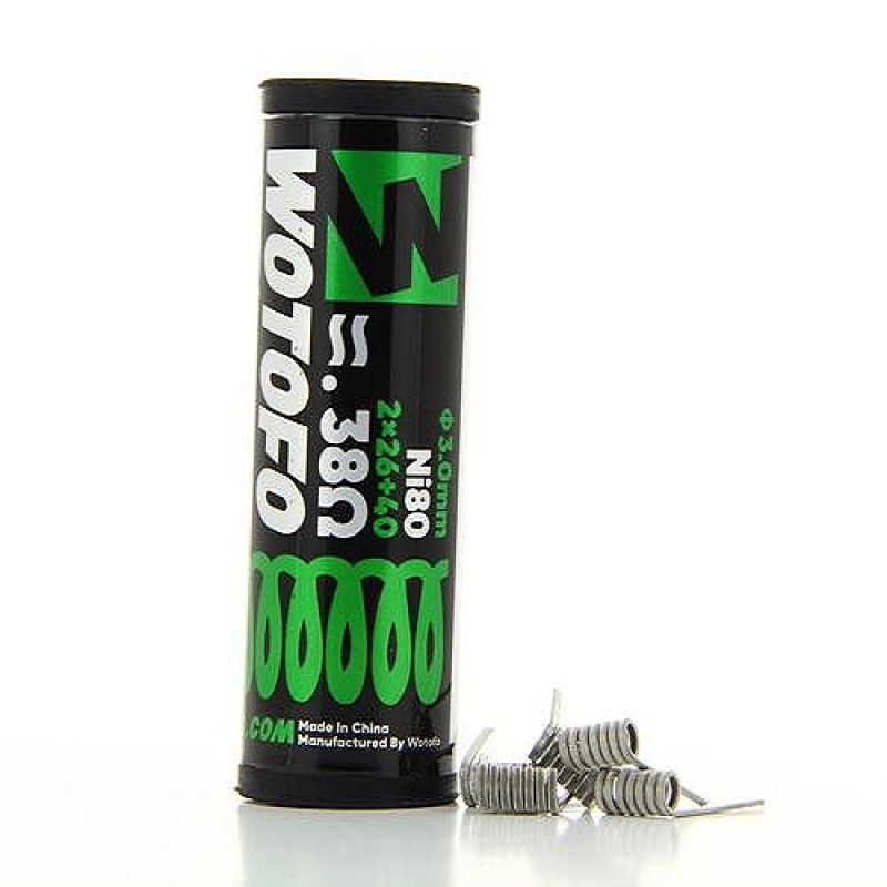 Pack de 5 coils Dual Core Fused Clapton NI 80 26*2+40 0.38ohm Wotofo